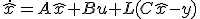 \dot{\hat{x}} = A \hat{x}+Bu + L(C\hat{x}-y)