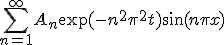 \sum_{n=1}^{\infty}A_n \exp(-n^2 \pi^2 t)\sin(n\pi x)