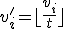 v_i'=\lfloor\frac{v_i}{t}\rfloor